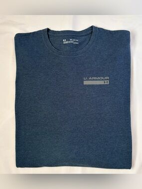 Under Armour HeatGear Long Sleeve T-Shirt Men’s 2XL Light Teal Blue Loose Fit